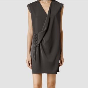 AllSaints Aures Dress with Lace Up Detail